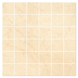 Marmor Mosaik Klinker <strong>Lucena</strong>  Beige Poleret 30x30 (5x5) cm